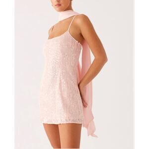 NWT Peppermayo Vision Sequin Mini Dress Pink Size 10